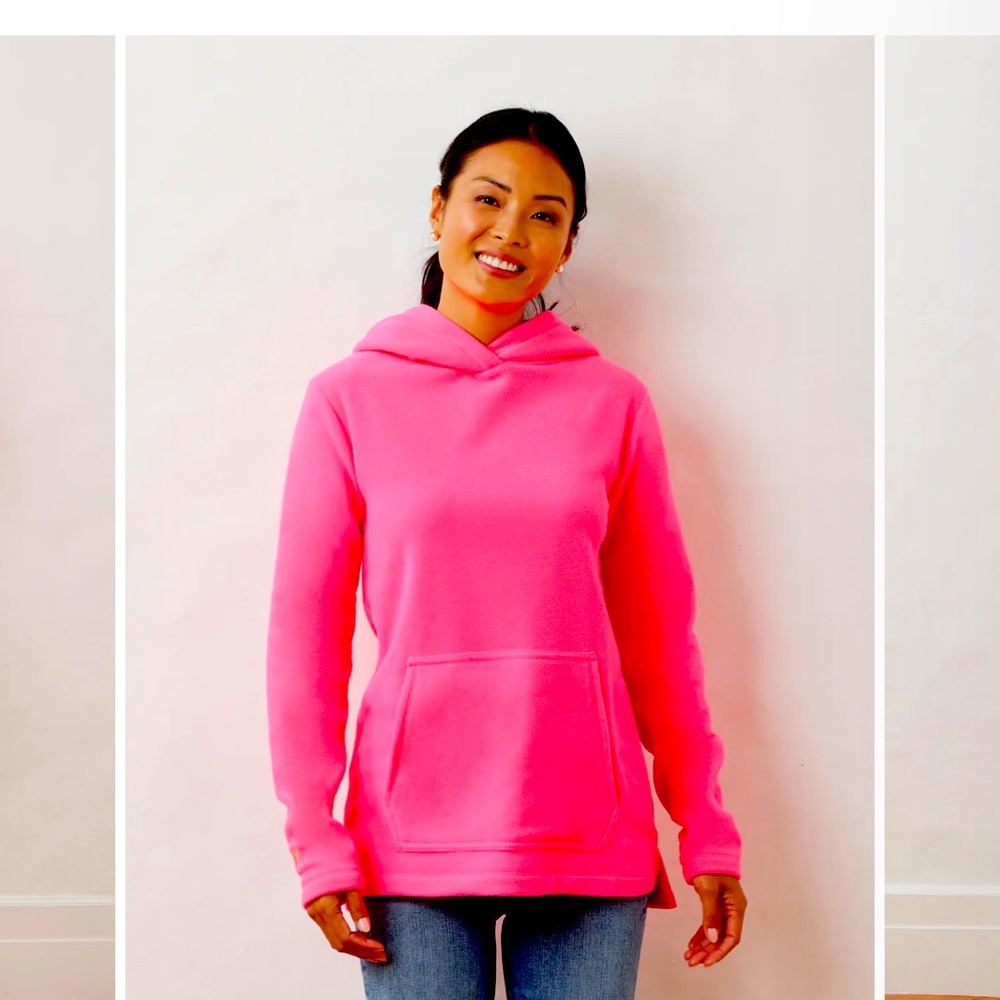 Dudley Stephens Neon Pink Fleece Hoodie